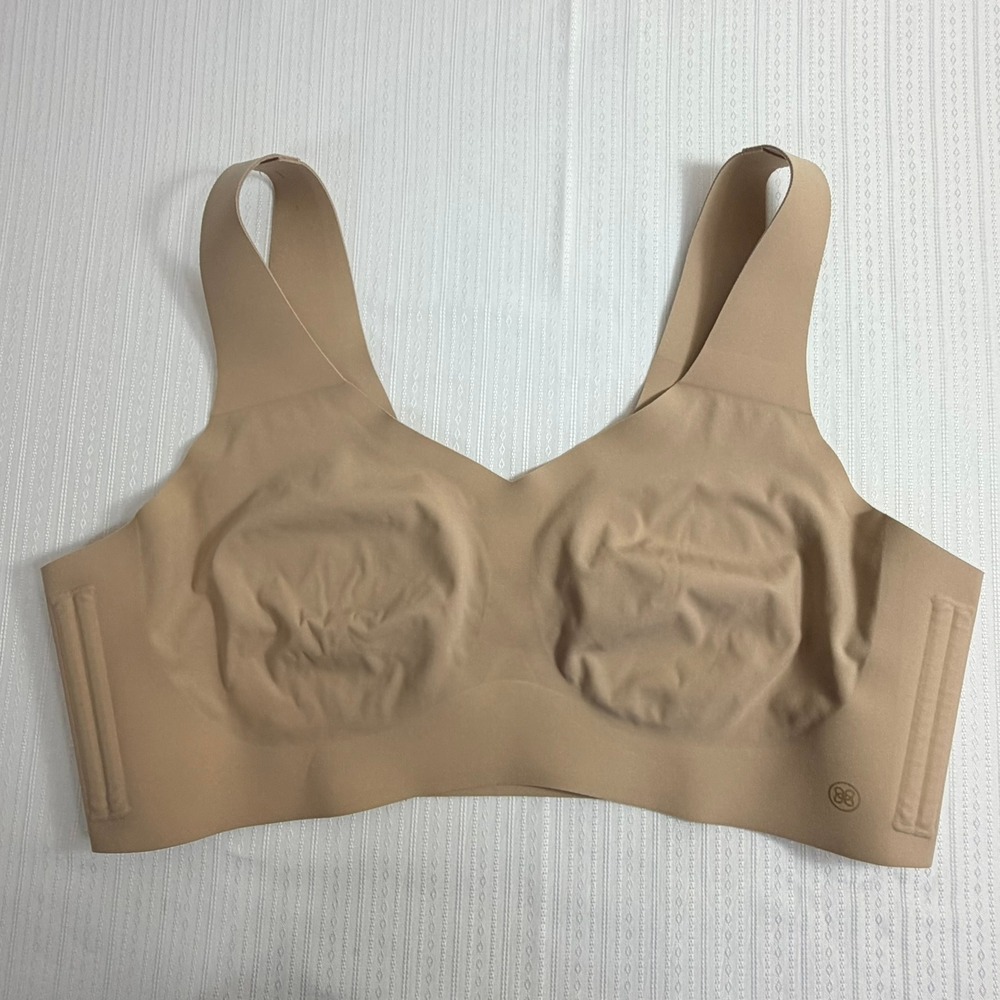HONEYLOVE SoftForm V-Neck Bra Tan 1X Wireless Supportive Sculpting Foam Cups‎
